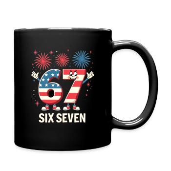 US Flag 67 Memes Six Seven - Full Colour Mug - black - Right