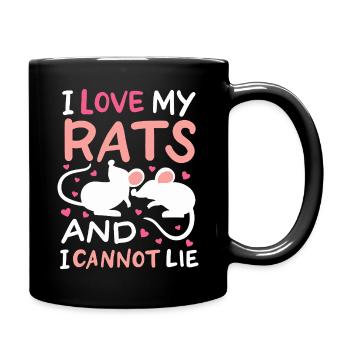 J’adore mes rats et je ne peux pas mentir design - Mug uni - noir - Droite