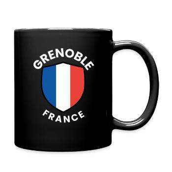 French Coat of Arms Grenoble - Full Colour Mug - black - Right