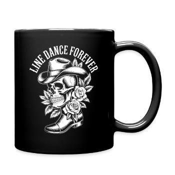 Lust for Life Skull with Flower Hat - Full Colour Mug - black - Right