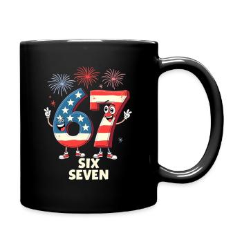 US Flag 67 Memes Six Seven - Full Colour Mug - black - Right