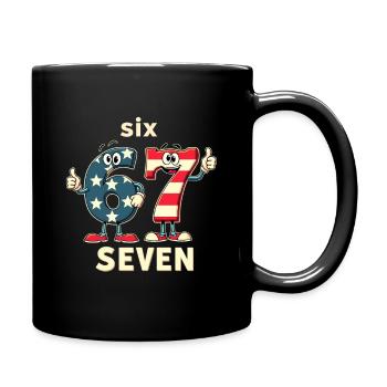 US Flag 67 Memes Six Seven - Full Colour Mug - black - Right
