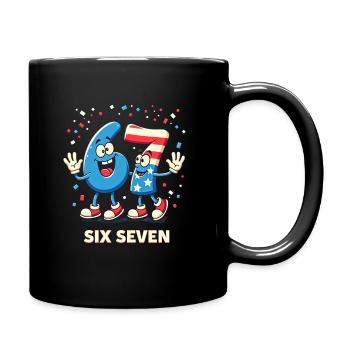 US Flag 67 Memes Six Seven - Full Colour Mug - black - Right