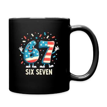 US Flag 67 Memes Six Seven - Full Colour Mug - black - Right
