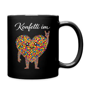 Confetti in the Heart - Carnival Carnival Rock Music - Full Colour Mug - black - Right