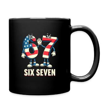 US Flag 67 Memes Six Seven - Full Colour Mug - black - Right