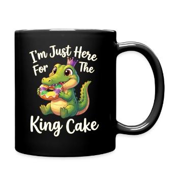 King Cake Mardi Gras Aligator - Tasse einfarbig - Schwarz - Rechts