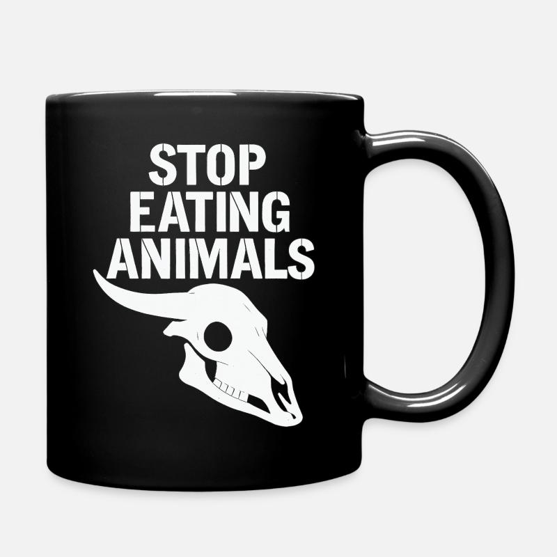 Stop Eating Animals – Tierleben schützen - Tasse einfarbig - Schwarz