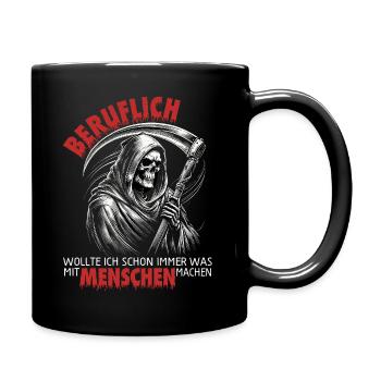 Professionally, I've always wanted something to do with people - Full Colour Mug - black - Right