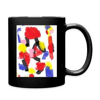 Colorful abstract pattern - Full Colour Mug - black - Right