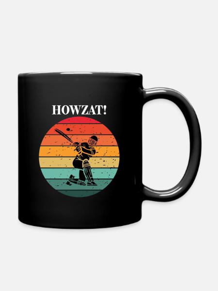 Cricket-Batsman bei Sonnenuntergang - Tasse einfarbig - Schwarz