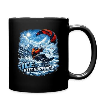WINTER KITE SURFING - Full Colour Mug - black - Right