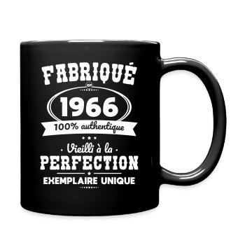 Hergestellt 1966 – Perfekt gereift - Tasse einfarbig - Schwarz - Rechts
