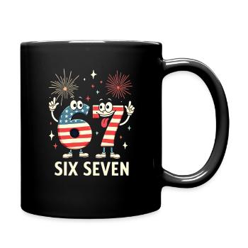 US Flag 67 Memes Six Seven - Full Colour Mug - black - Right