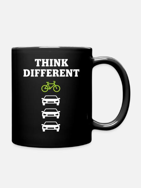 Think Different Fahrrad - Eco Cycling Bike Design - Tasse einfarbig - Schwarz