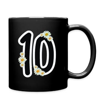 Chemise anniversaire des 10 ans - Mug uni - noir - Droite