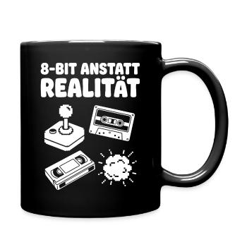8-Bit Realität Retro Arcade - Tasse einfarbig - Schwarz - Rechts