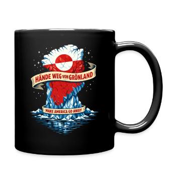 Droit international : Le Groenland donne - Mug uni - noir - Droite