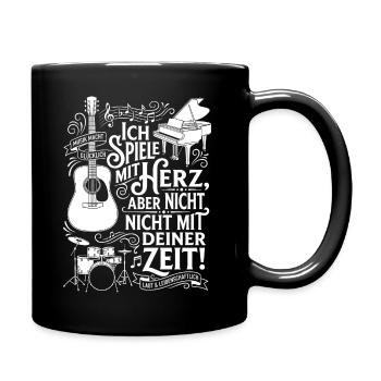 Je joue avec le cœur, pas avec ton temps - Mug uni - noir - Droite