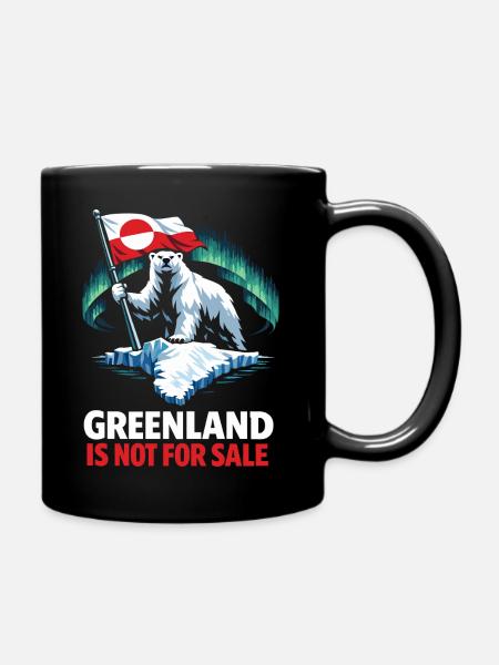 Grönland Bär Flagge Nicht Zu Verkaufen - Tasse einfarbig - Schwarz