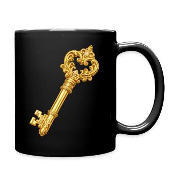 Clé d’Ornement en Or - Mug uni - noir - Droite