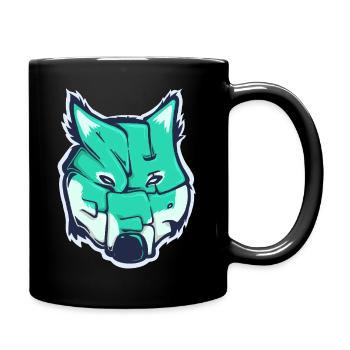 Wolf-Schaf, ein gezogenes Wort - Tasse einfarbig - Schwarz - Rechts
