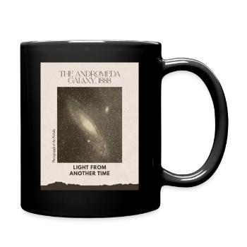 Andromeda Galaxy Vintage - Tasse einfarbig - Schwarz - Rechts