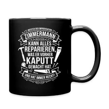 La devise de Zimmermann : Réparer au lieu d’abandonner - Mug uni - noir - Droite