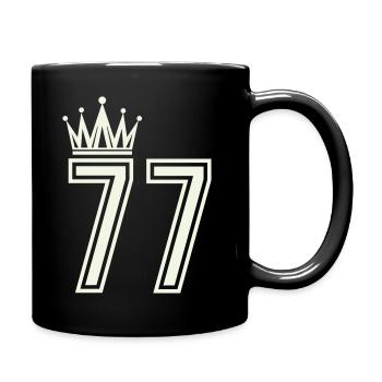 Königliche 77 Ziffern - Tasse einfarbig - Schwarz - Rechts