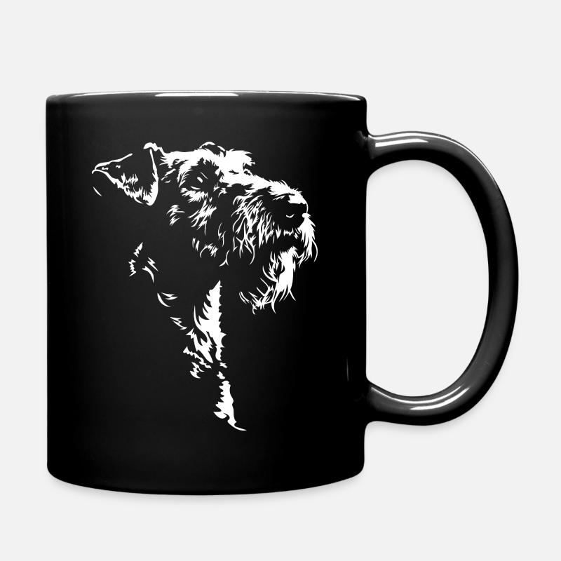 Airedale Terrier Silhouette Hunde Hund Wilsigns - Tasse einfarbig - Schwarz