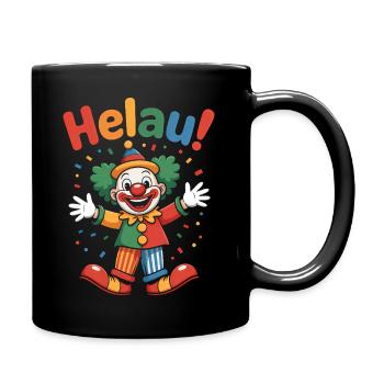 Helau Clown Kostüm bunt Fastnacht Mainz Düsseldorf - Tasse einfarbig - Schwarz - Rechts
