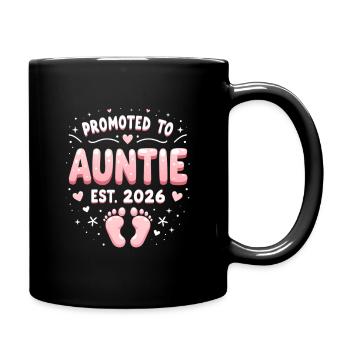 Tante 2026 Tante 2026 Befördert zu Tante 2026 - Tasse einfarbig - Schwarz - Rechts