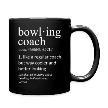 Bowling Coach Funny Dictionary Definition - Full Colour Mug - black - Right