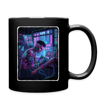Cyber Tattoo Culture - Tasse einfarbig - Schwarz - Rechts
