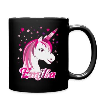 Emilia, maiden name, favorite name - Full Colour Mug - black - Right