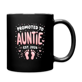 Tante 2026 Tante 2026 Befördert zu Tante 2026 - Tasse einfarbig - Schwarz - Rechts