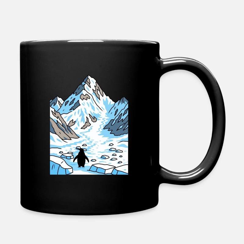 Gletscherpfad Pinguin - Tasse einfarbig - Schwarz