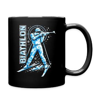Fan de sports d’hiver avec cadeau de biathlon - Mug uni - noir - Droite