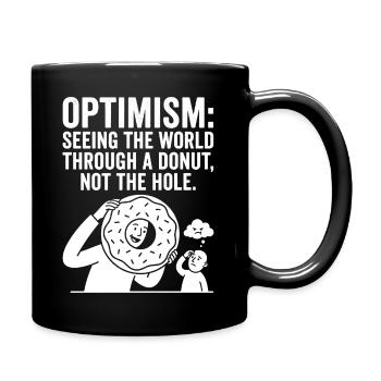 Donut View on Life - Tasse einfarbig - Schwarz - Rechts