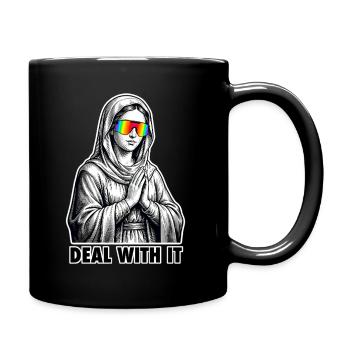 Deal With It Mary - Funny Sarcastic Mary Meme - Full Colour Mug - black - Right