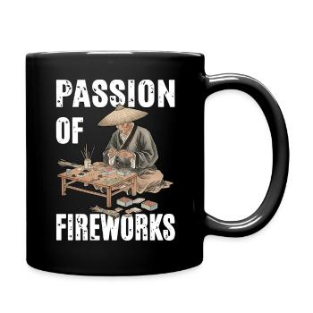Passion Of Fireworks - Tasse einfarbig - Schwarz - Rechts