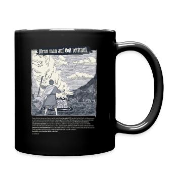 Elijah trusts God - Full Colour Mug - black - Right