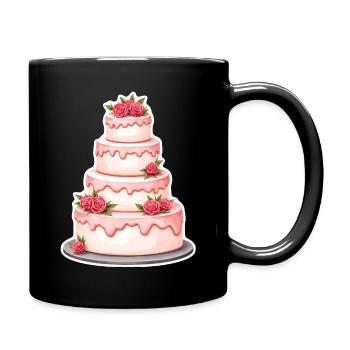 Cake Wedding - Full Colour Mug - black - Right