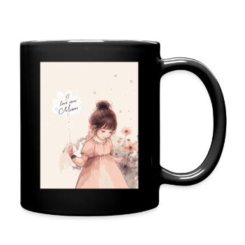 Sweet Daughter Love Mum - Full Colour Mug - black - Right
