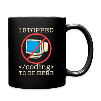Coding funny saying programmer - Full Colour Mug - black - Right
