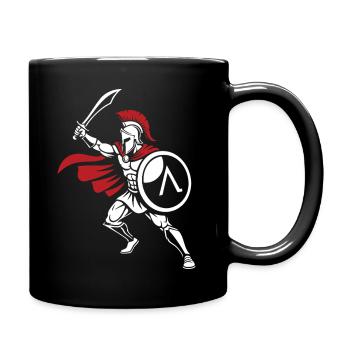 Guerrier Spartiate Épée Mascotte Spartan Strike - Mug uni - noir - Droite