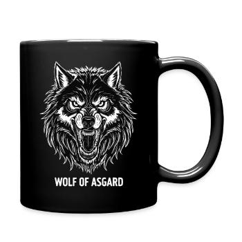 Wolf von Fenrir Asgard Maskottchen Wolf von Asgard - Tasse einfarbig - Schwarz - Rechts