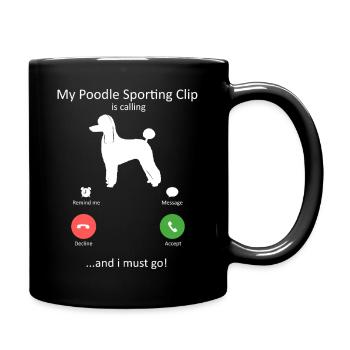 Appel entrant de caniche Art d’interface téléphonique amusante - Mug uni - noir - Droite