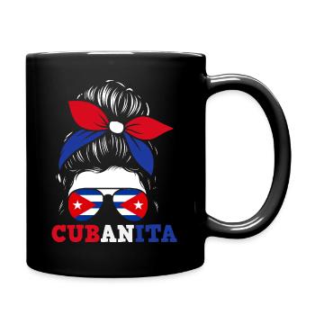 Cuba Pride & Home - Design du drapeau de Cuba - Mug uni - noir - Droite