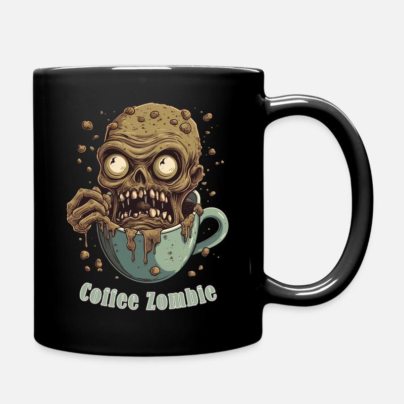 Coffee Monster - Caffeine Zombie - Morning Grouch - Full Colour Mug - black